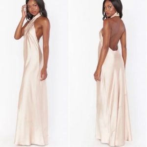 Show Me Your Mumu Jasmine Halter Maxi CH62, Size Medium